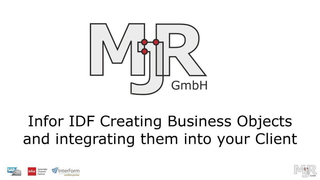 Infor IDF Creating Business Objects Thumbnail