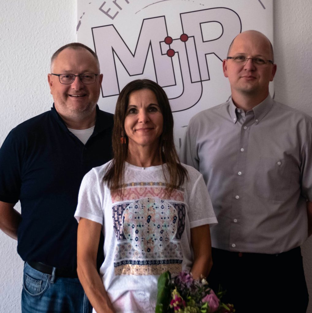 10 Jahre MJR: Michael Raber (CEO), Petra Goll, Jens Esser (COO)